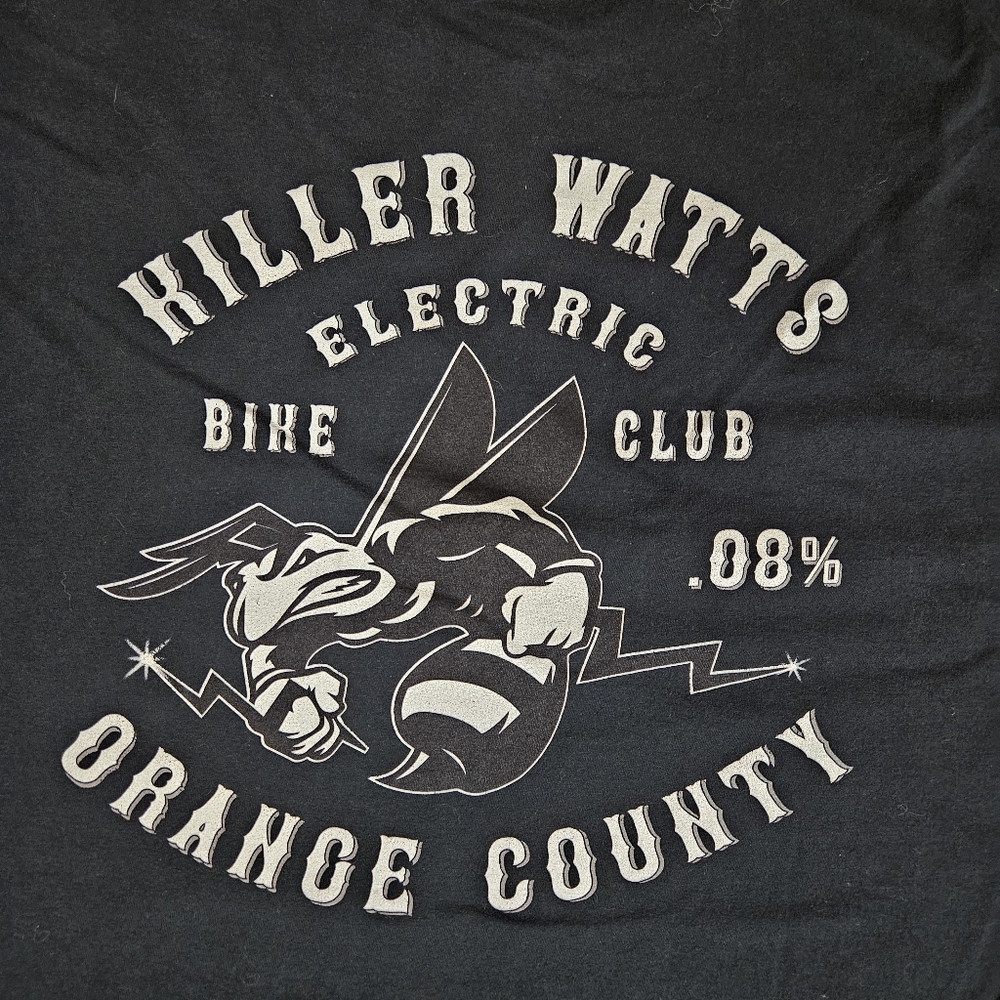 Bike T Shirt Men’s L Black Graphic Watts Club OC - Picture 2 of 8